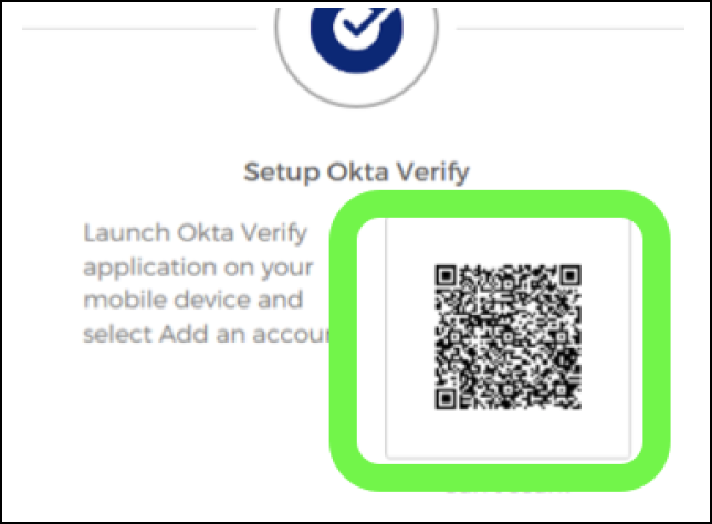 Highline Okta Multifactor Authentication QR code setup