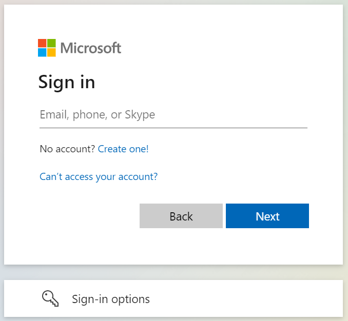 microsoft office 325 for students login page