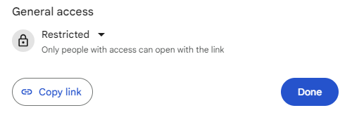 Google Drive File Share Access Restricted
