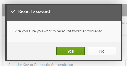 ctcLink MyAccount password reset are you sure pop up screenshot
