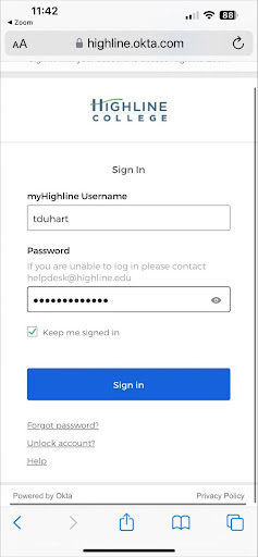 Zoom for Mobile Sign On myHighline login