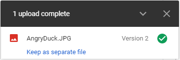 Google Drive Upload Complete