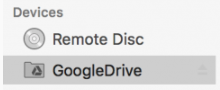 Mac OS Google Drive in Finder