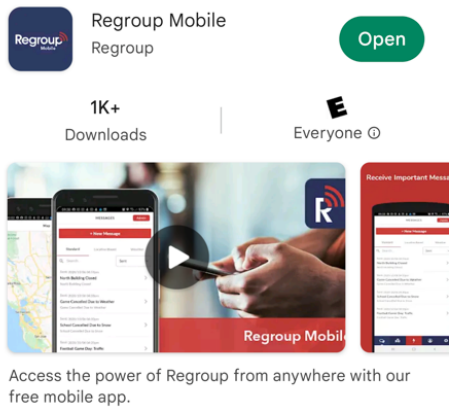 Regroup Mobile App download on app store