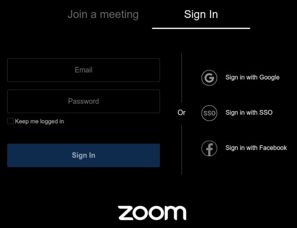 zoom chromebook sign in page