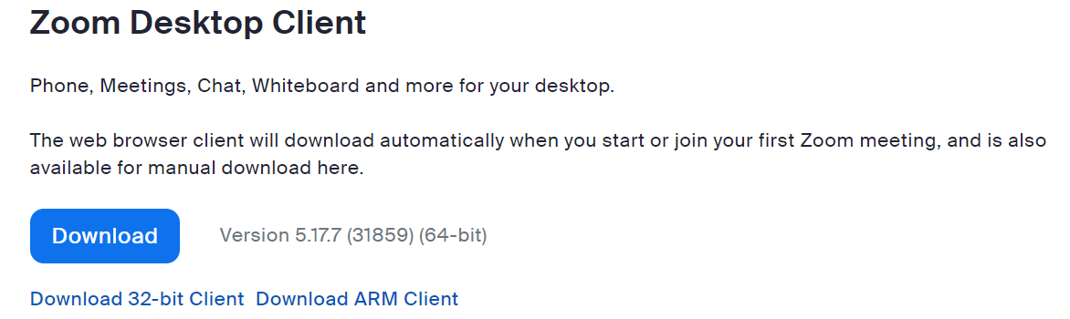 zoom desktop client download