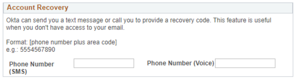 ctcLink activation security account recovery phone