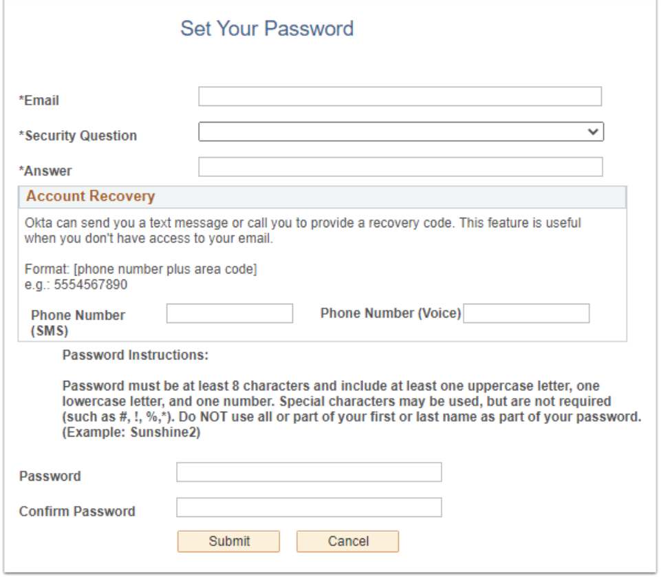 ctcLink activation set password security