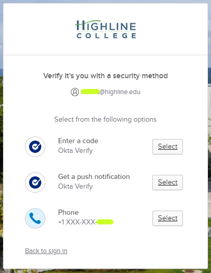 okta sign in verify choose security method
