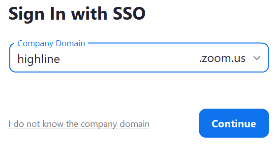 zoom app single sign on sso company domain