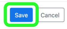 Watermark Save or Cancel buttons, with Save highlighted