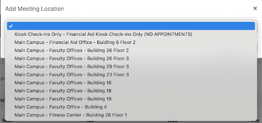 Watermark faculty Add location to meeting scheduler