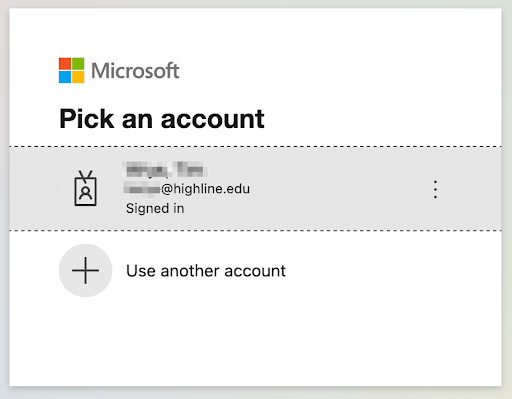 Watermark Microsoft Pick an Account to log in