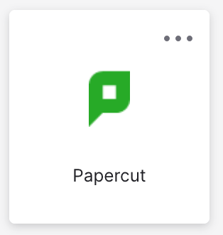 Screenshot of the PaperCut tile in MyApps