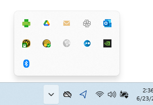 Windows desktop system tray found on bottom right of screen, showing globe icon for Global Protect application.